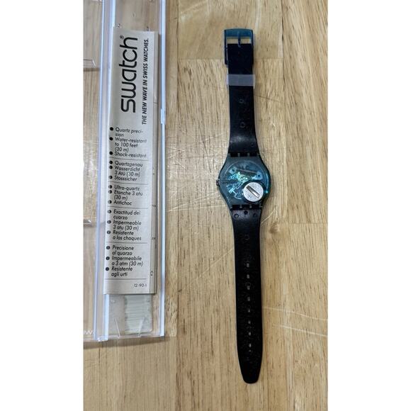 NEW Swatch Watch METROSCAPE‎ with Case & Watch Face Cover 1990 Vintage - Picture 6 of 13